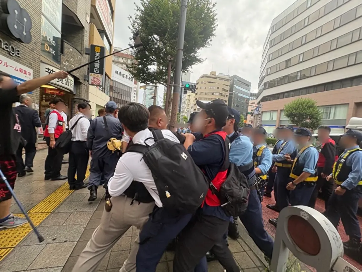 confrontation in rally