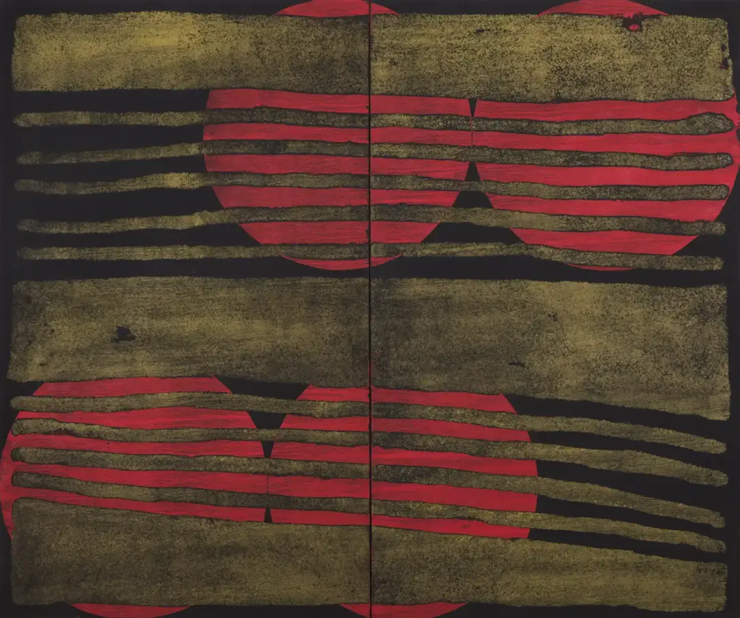 'Low tide,' by Jaume Amigó, 2023 .Acrylic on fabric 162 x 194 cm