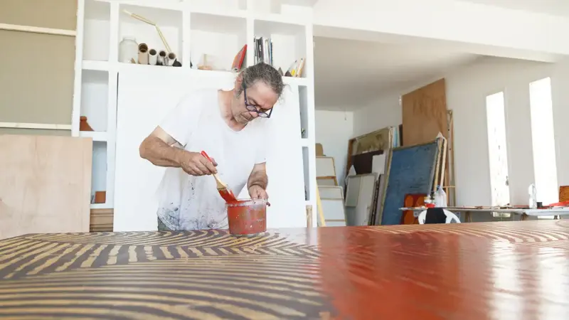 Jaume Amigó at his studio in l’Alzina de Ribelles, in Catalonia’s La Noguera region. Photo courtesy of the artist.